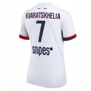 Paris Saint-Germain Khvicha Kvaratskhelia #7 Udebanetrøje Dame 2025-26 Kortærmet